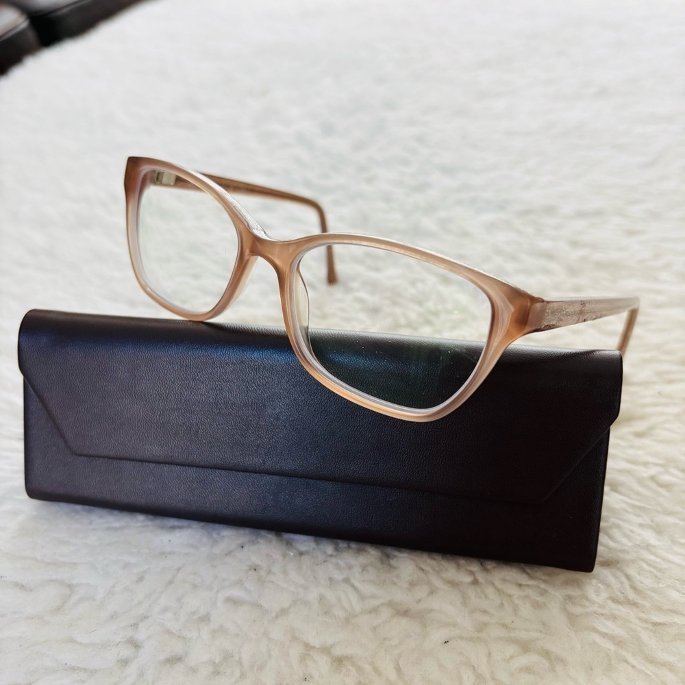 Badgley Mischka Brown w/ glittery sides Glasses Frame Only with Black Case